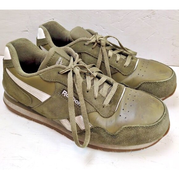 REEBOK HARMAN CLASSIC WORK Sneaker Safety Toe Men's Size 10.5 Green - Picture 1 of 11